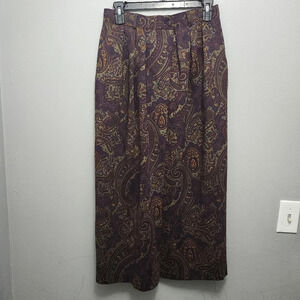 Freed berg women's vintage maxi skirt size 10  floral paisley prints 100…